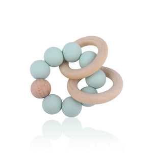 Silicone and Beech Bracelet Teether