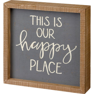 Inset Box Sign - Happy Place