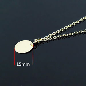 Round Metal Pendant Necklace